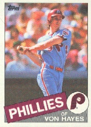1985 Topps Baseball Cards      068      Von Hayes